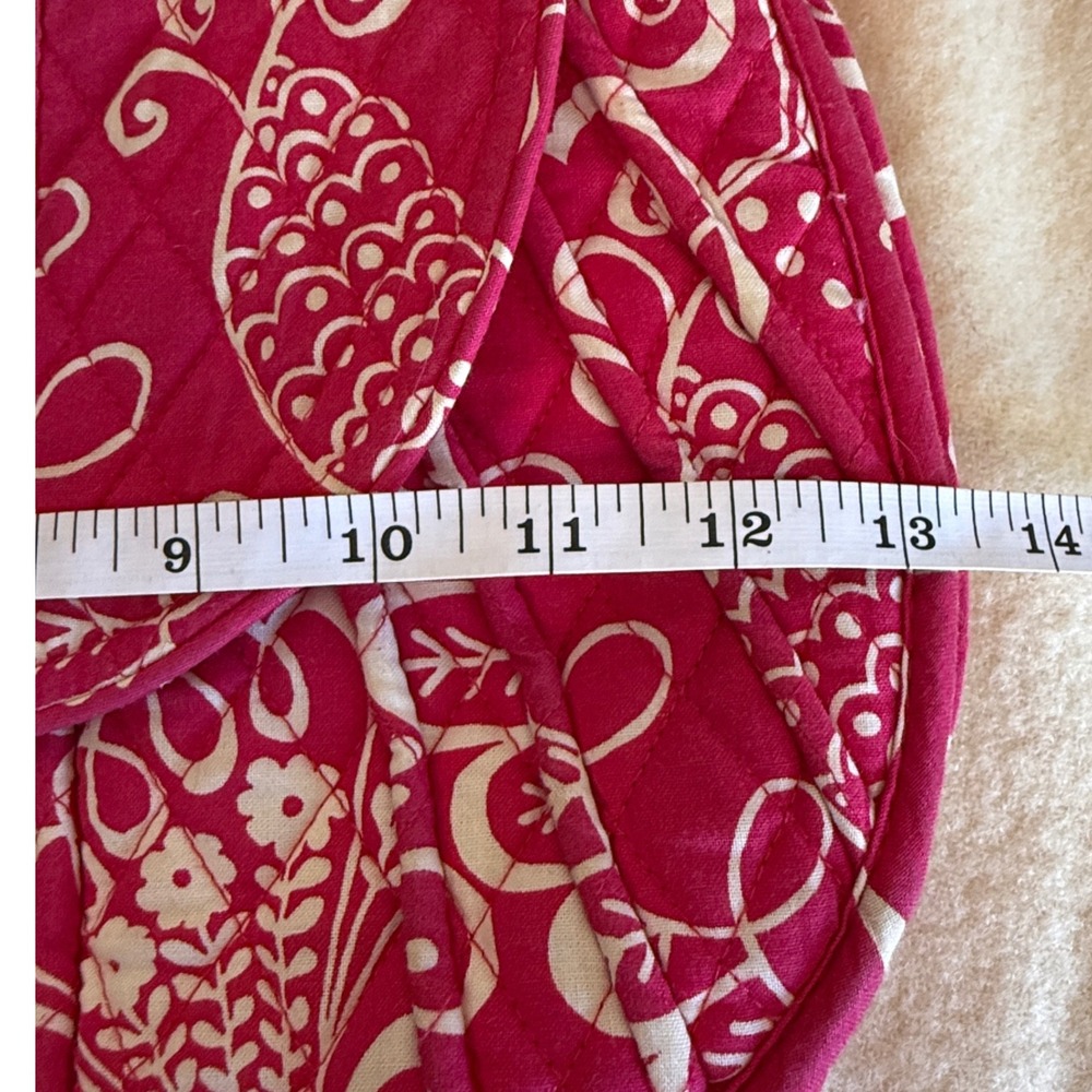 Vera Bradley Raspberry Fizz Quilted Convertible Satchel Crossbody Bag Pink White - Picture 5 of 6